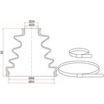 C1109, Пыльник шруса наружный TOYOTA Camry Gracia 2.5L ...