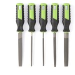 253705 Набор напильников №2 100 мм, 5 шт (плоский, полукруглый, трёхгранный ...