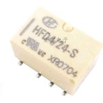 HFD4/24SR (IM07GR), Реле 2 переключ. 24VDC, 2A/250VAC DPDT