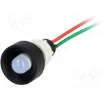 LB-D10-24AC/DC, Индикат.лампа: LED, вогнутый, 24ВDC, 24ВAC, Отв: d13мм, IP40