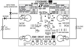 DC2027A-A, Power Management IC Development Tools LTC4364HDE-1 DemoBoard: 12V Surge Stopp