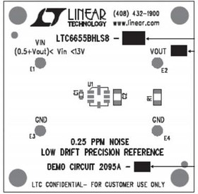 DC2095A-B, Power Management IC Development Tools LTC6655BHLS8-4V Demo Board - Ultra Low