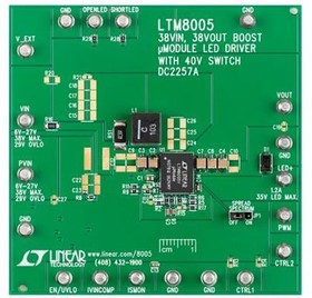Фото 1/2 DC2257A, LED Lighting Development Tools 38VIN Boost Module Regulator for LED Drive with 10A Switch