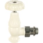 Угловой клапан для радиатора ретро, 1/2, цвет белый, 0337-1500VC0A