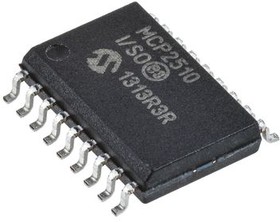 Фото 1/4 MCP2510-I/SO, CAN Controller 5Mbps CAN 1.2, CAN 2.0A, CAN 2.0B, 18-Pin SOIC W