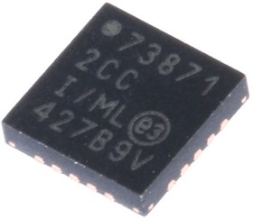 Фото 1/2 MCP73871-2CCI/ML, Зарядное устройство для 1-элементной литий-ионной, Li-Pol батареи, 6В вход, 4.2В/1A зарядка, QFN-20