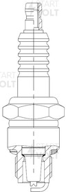 Свеча зажигания 4216 (никель) (зазор 0 7мм) (STARTVOLT)