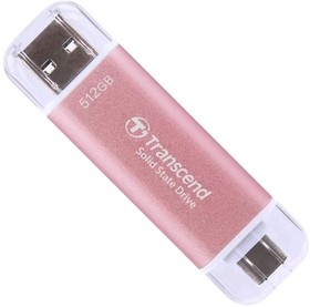 Фото 1/4 Внешний диск SSD Transcend TS512GESD310P, 512ГБ, розовый