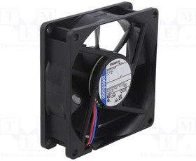 Фото 1/4 8412N/2GH, DC Fans Tubeaxial Fan, 80x80x25mm, 12VDC, 46.5CFM, Speed Signal/Open Collector Output