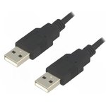 CAB-USBAA/1.8-BK, Кабель, USB 2.0, вилка USB A, с обеих сторон, 1,8м, черный