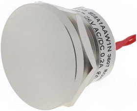 Фото 1/5 PBAR2AF0000, Piezo Switch, Momentary, SPST, IP68, Wire Lead, 200 mA @ 24 V dc, -40 → +75°C Natural Aluminium