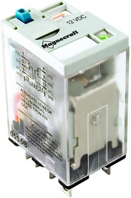 782XBXM4L-12D, General Purpose Relays Ice Cube Relay DPDT 15A, Full Cover