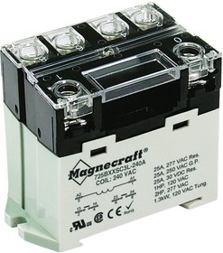 725BXXSC3ML-120A, RELAY, DPST-NO, 277VAC, 30VDC, 25A