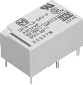 DK1A-L2-12V-F, Универсальное реле, серия DK, силовое, две катушки с защелкой, SPST-NO, 12В DC