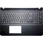 Клавиатура (топ-панель) для ноутбука Sony Vaio SVF15, FIT 15 черная с черным ...