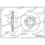 MBC030117, Диск тормозной NISSAN Tiida (04-) передний (1шт.) MANDO