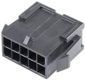 43020-1010, Headers & Wire Housings MicroFit Plug DR PnlMnt 10Ckt GW