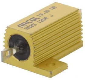 Фото 1/4 HS25-120RJ, Резистор проволочный, с радиатором, винтами, 120Ом, 25Вт, ±5%