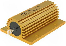 Фото 1/3 HS100 150R J, Резистор: проволочный, с радиатором, винтами, 150Ом, 100Вт, ±5%