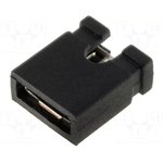 JUMPER-B, Jumper, pin, "mom", open, 2.54mm, 1x2, black