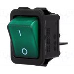 R210-1-C5G-BG9NWC, Переключатель ROCKER; DPST; Пол: 2; ON-OFF; 16A/25