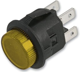 MCLC210-7-K-Y-ET-2B, Кнопочный переключатель, Latching, 20.5 мм, DPST, Вкл.-Выкл., Круглый, Желтый
