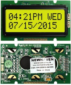 Фото 1/2 NHD-0212WH-AYYH-JT#, LCD Character Display Modules & Accessories STN-Y/G Transfl 55.7 x 32.0