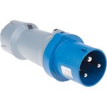 3212RS, PowerTOP IP44 Blue Cable Mount 2P + E Industrial Power Plug ...
