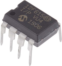 Фото 1/5 PIC12F615-I/P, 8bit PIC Microcontroller, PIC12F, 20MHz, 1K Flash, 8-Pin PDIP