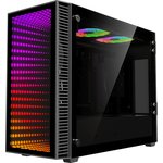 GameMax [Abyss ITX] без БП (Черн., Mini-ITX, зак.стекло,USB3.0, 2*120мм вент+пульт)