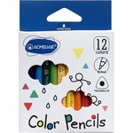 Набор цветных укороченных трехгранных карандашей 12 цветов ...