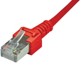 652153, Patch Cable, RJ45 Plug - RJ45 Plug, CAT5, S/UTP, 500mm, Red