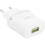 Сзу c12q smart 1xusb, 3а, 18w, qc3.0, led + usb кабель type-c, 1м (белый) 0L-00044852