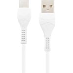 Сзу c12q smart 1xusb, 3а, 18w, qc3.0, led + usb кабель type-c, 1м (белый) 0L-00044852