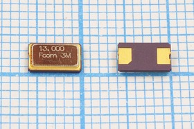 кварцевый резонатор 13МГц в корпусе SMD 6x3.5мм с двумя выводами, нагрузкой 10пФ, 13000 \SMD06035C2\10\ 30\\FSX-6M2\1Г (13.000)