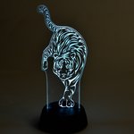 Декоративный светильник с эффектом 3D «Тигр», на батарейках ULI-M506 RGB/3AA ...