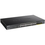 DGS-1250-28XMP/A1A L2 Smart Switch with 24 10/100/1000Base-T ports and 4 ...