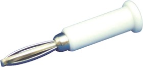 Фото 1/2 TJ-560-W, White Male Banana Plug, 4 mm Connector, Solder Termination, 3A, 30V