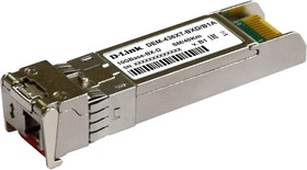 Фото 1/9 Модуль D-Link 436XT-BXD/40KM/B1A WDM трансивер SFP+ с 1 портом 10GBase-ER (Tx:1330 нм, Rx:1270 нм) для одномодового оптического кабеля до 40
