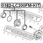 0182LC200FMKIT, Ступица в сборе с подшипником TOYOTA LAND CRUISER 200 ...