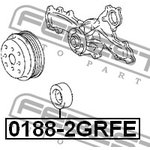 Ролик обводной TOYOTA HARRIER 2003.02-2012.07 FEBEST 0188-2GRFE