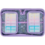 Пенал ПИФАГОР, 1 отделение, 2 откидные планки, полиэстер, 20х14 см ...