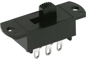 L201011SS03Q, Движковый переключатель, Miniature, DPST, Вкл.-Выкл., Панель, L, 4 А, 125 В