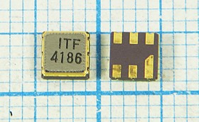 Фильтр на ПАВ(SAW) 418МГц, полоса пропускания 6000кГц, в корпусе SMD 3.8x3.8мм; №SAW ф 418000 \пол\ 6000/3\S03838C6\6C\ F4186\\(ITF4186)