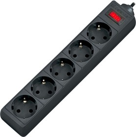 Фото 1/10 Surge Protector Defender ES 3 3m, black, 5 outlets, Сетевой фильтр Defender ES 3 3 м, черный, 5 розеток