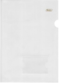 Фото 1/2 Папка-уголок с карманом для визитки, А4, прозрачная, 0,18 мм, AGкм4 00100, V246931