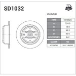 SD1032, Диск тормозной HYUNDAI H1/STAREX 08- ...