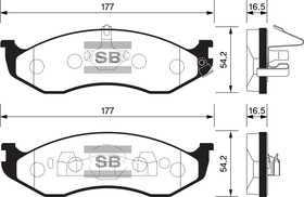 Фото 1/2 SP1112, SP1112SNS_=467 00 !колодки дисковые п.\ Kia Carnival, Jeep Cherokee/Gr.Cherokee 2.1i-2.5TD 90