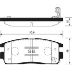 Колодки тормозные задние SANGSIN BRAKE SP1205