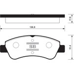 SP1241, Колодки тормозные PEUGEOT-307 1.4 пер SANGSIN BRAKE